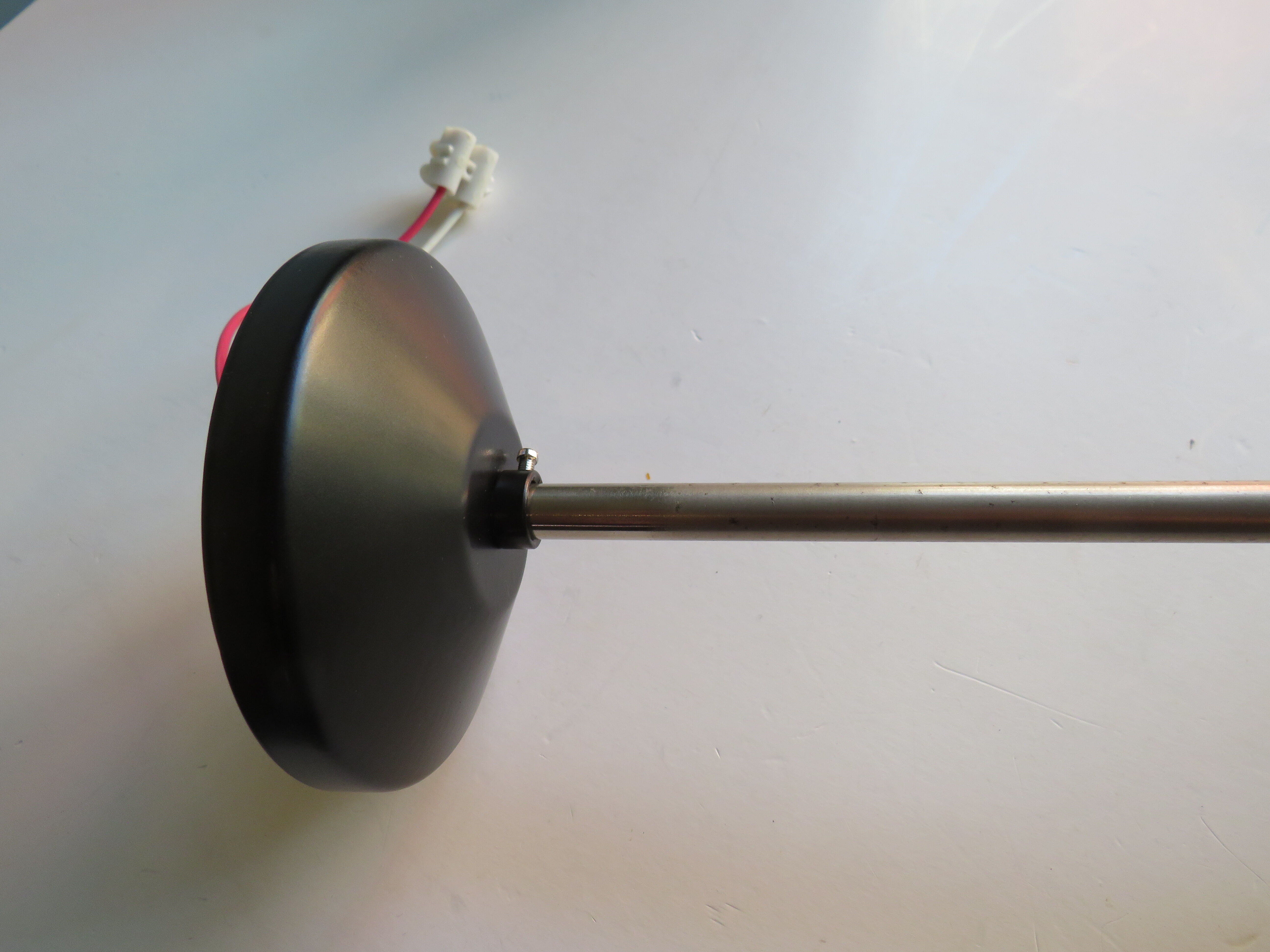 Art-Deco pendant lamp with white frosted glass lampshade from the 1930