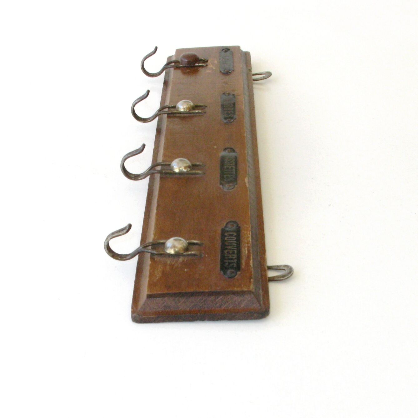 Old hanging wooden tea towels