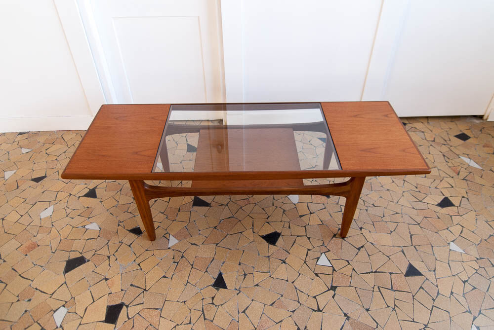 Gplan teak and glass coffee table