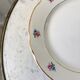 set of 6 flat plates Digoin Sarreguemines small flowers 50s