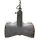 Vintage industrial mirrored pendant light by Esla