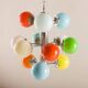 Italian Space Age colorful sputnik glass chandelier, 1970s