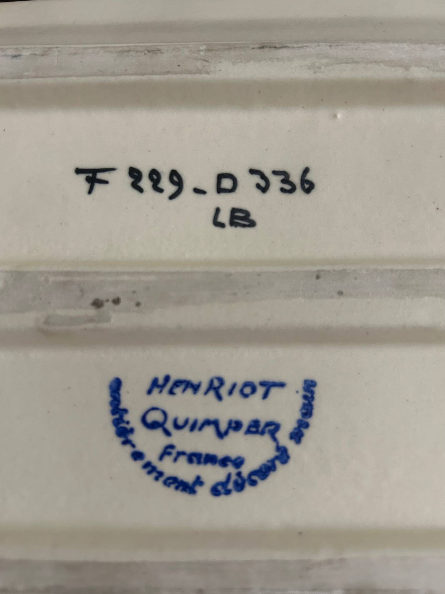 Henriot Quimper cake plate