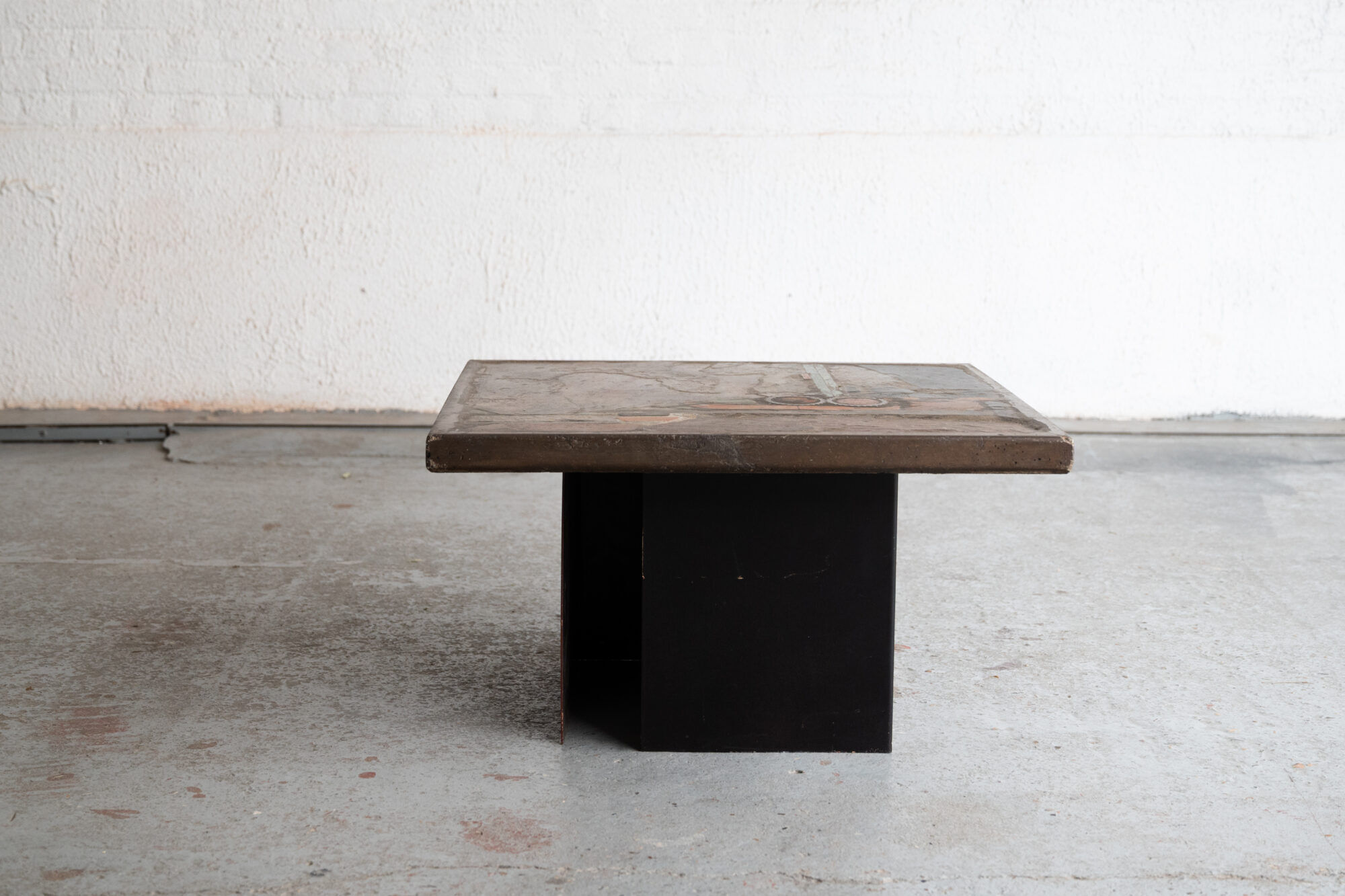Brutalist coffee table by Paul Kingma