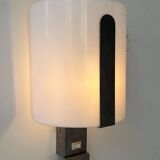Vintage Arlus wall light, Perspex and brushed metal, France 1970