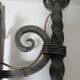 Pair of wall lamps torch glass flame and metal early XXth