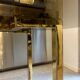Belgo dining table chrome 1970s smoked glass