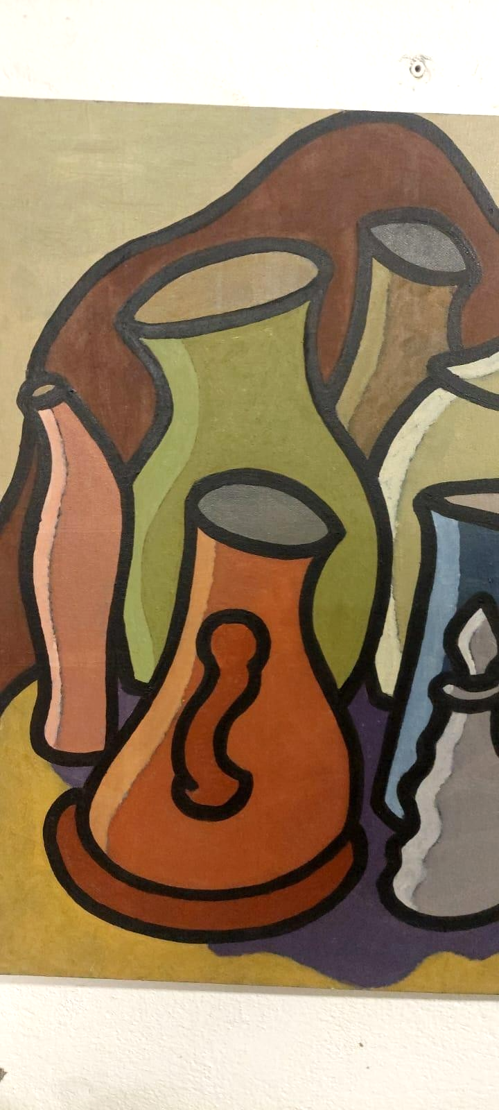 Oil painting still life Franco Prayer (1924) 60x50 cm