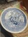 Large earthenware dish from Boch with blue Delft decoration "The King on the Hunt"
