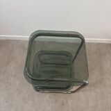 Smoked glass side table - bedside table.