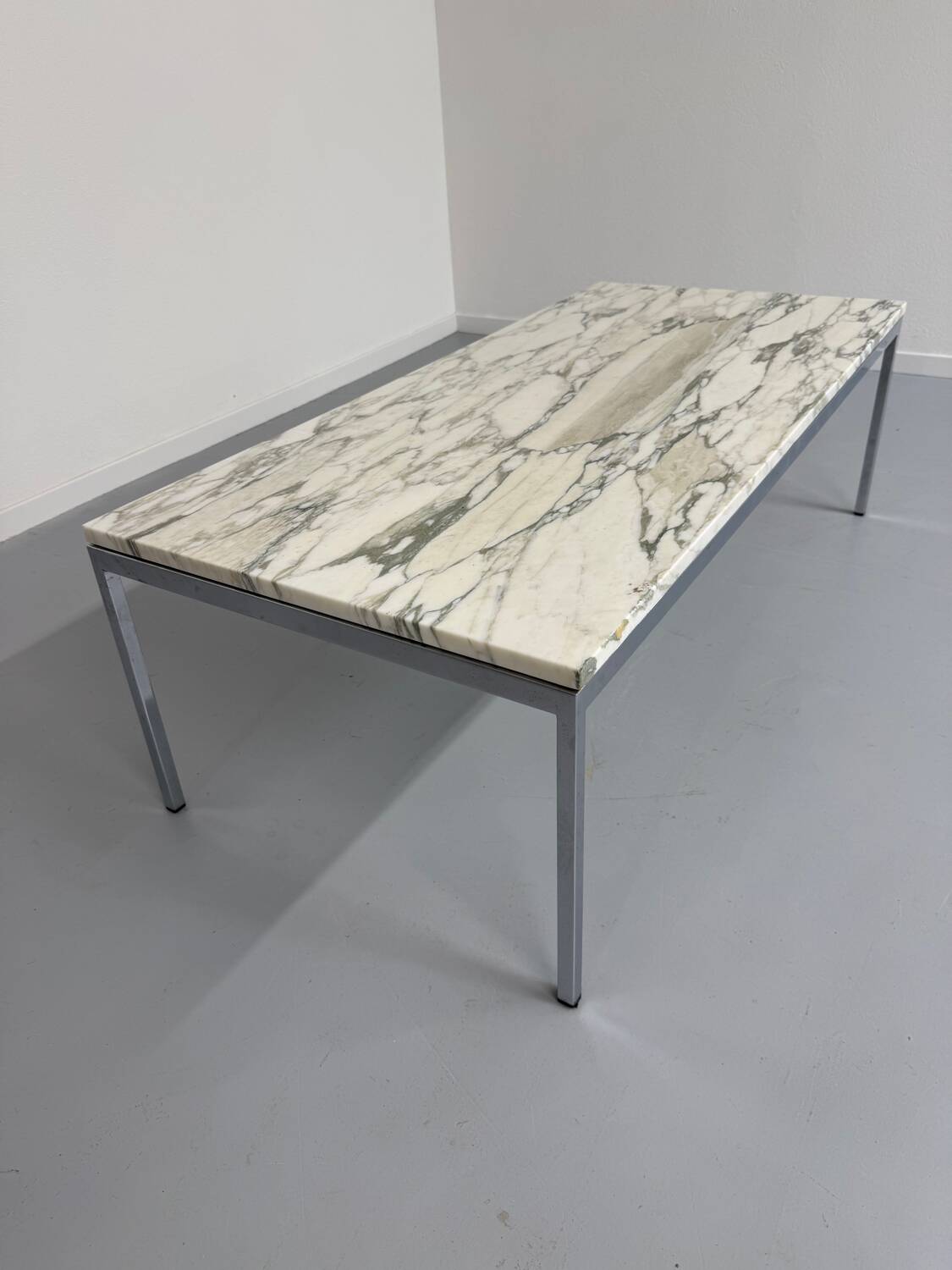 Florence Knoll 70s vintage metal marble coffee table