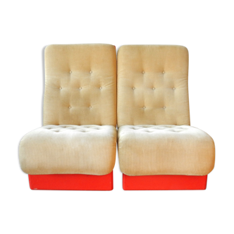 Set of 2 rare lounge chairs for Cado, Denmark 1960