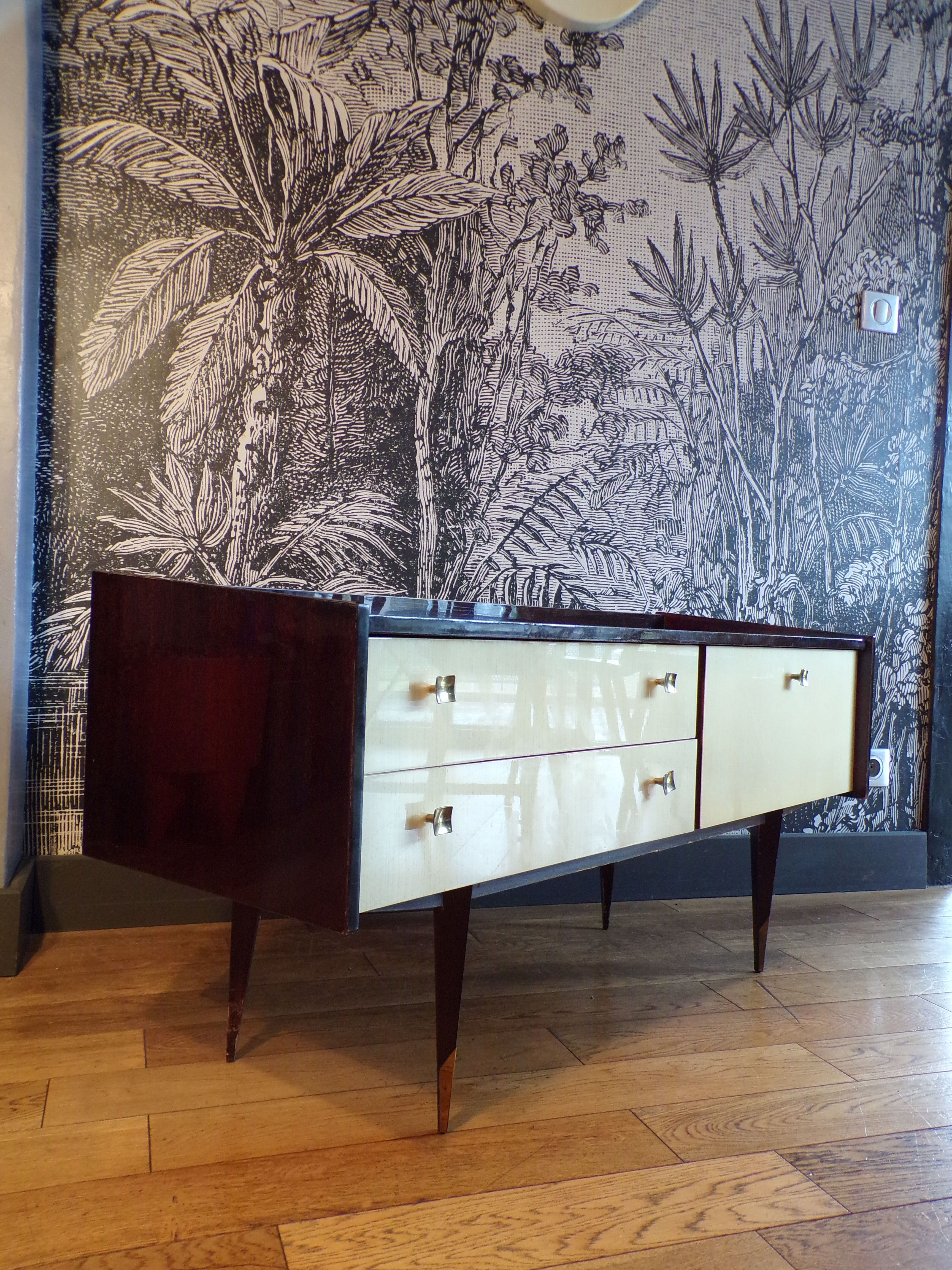 Vintage sideboard in varnished wood