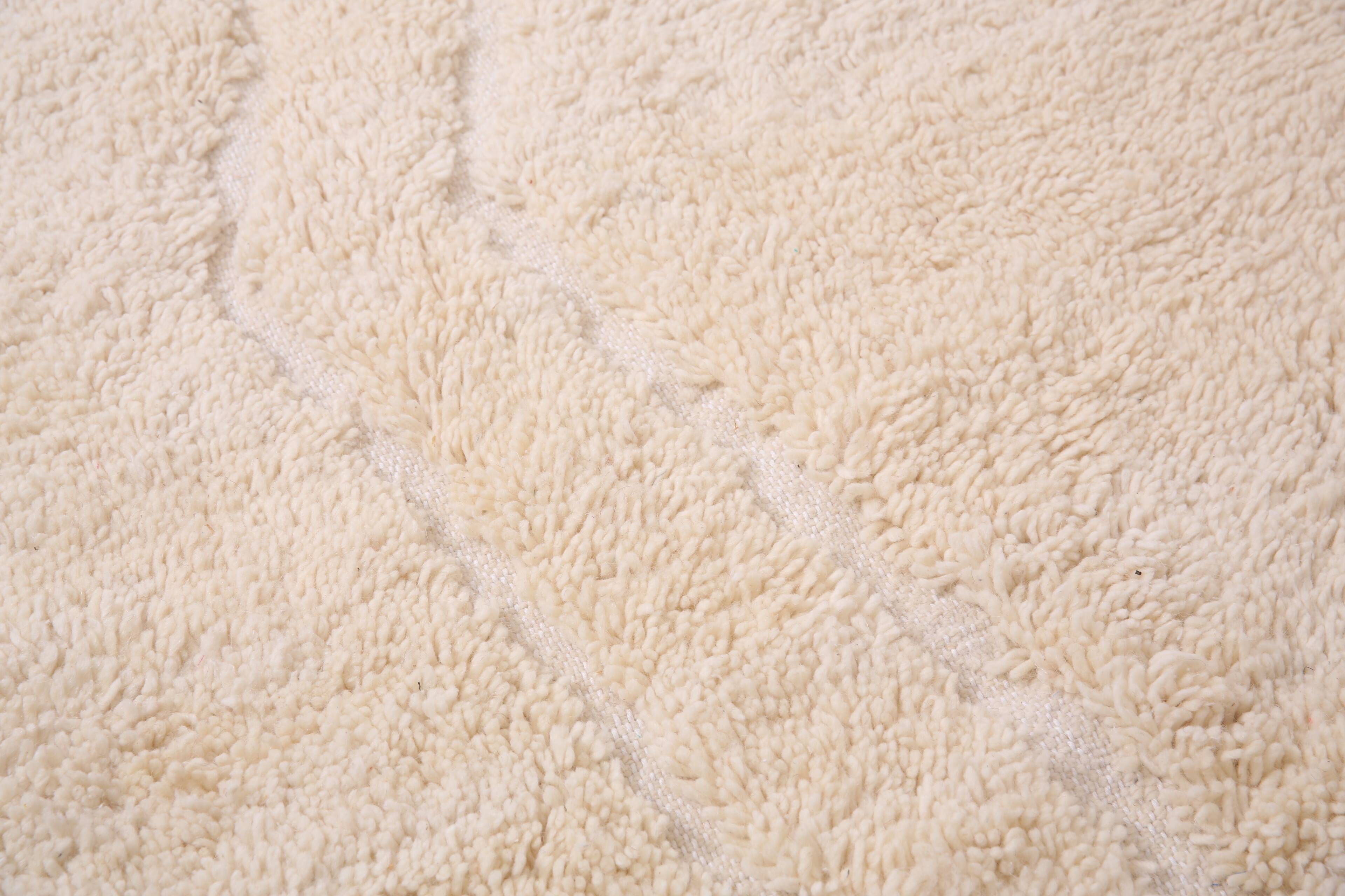 Beige Beni Ourain rug 290 x 360 cm - Moroccan Rug Handmade - Berber Rug