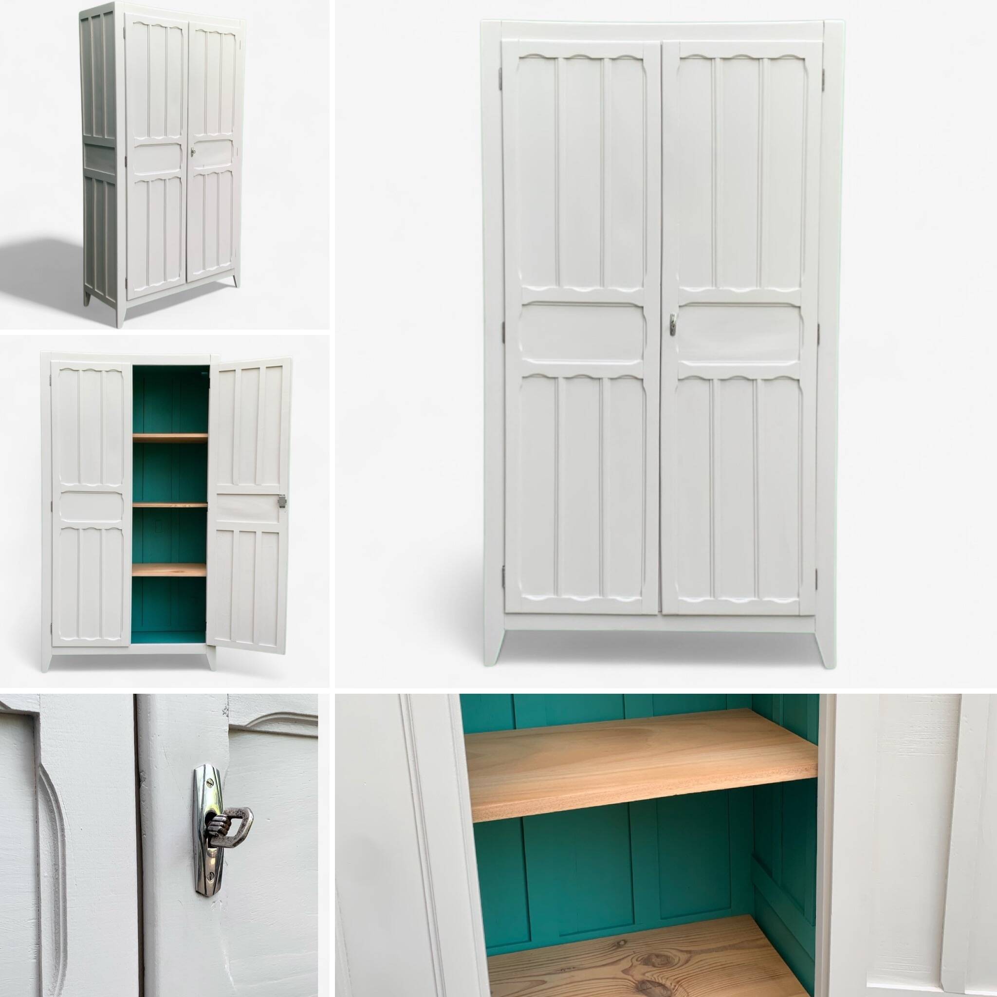 Antique Parisian paneled wardrobe, 1940