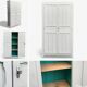 Antique Parisian panelled wardrobe from 1940.