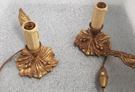 Bedside lamps bronze shabby chic