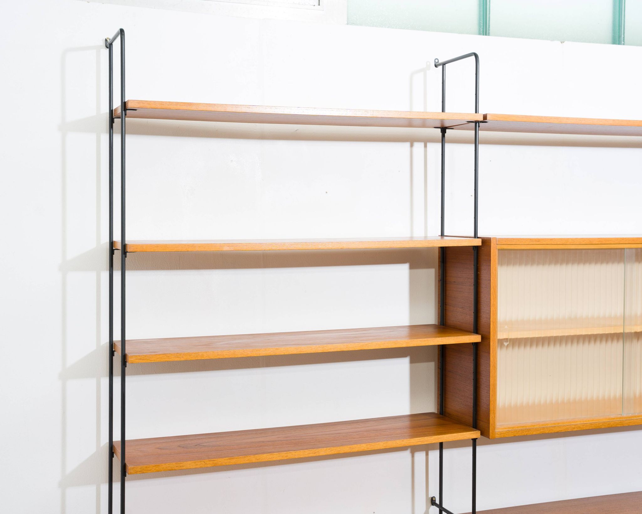 Mid-century teak shelf, designed by Hilker for Omnia, Germany, 1960s
