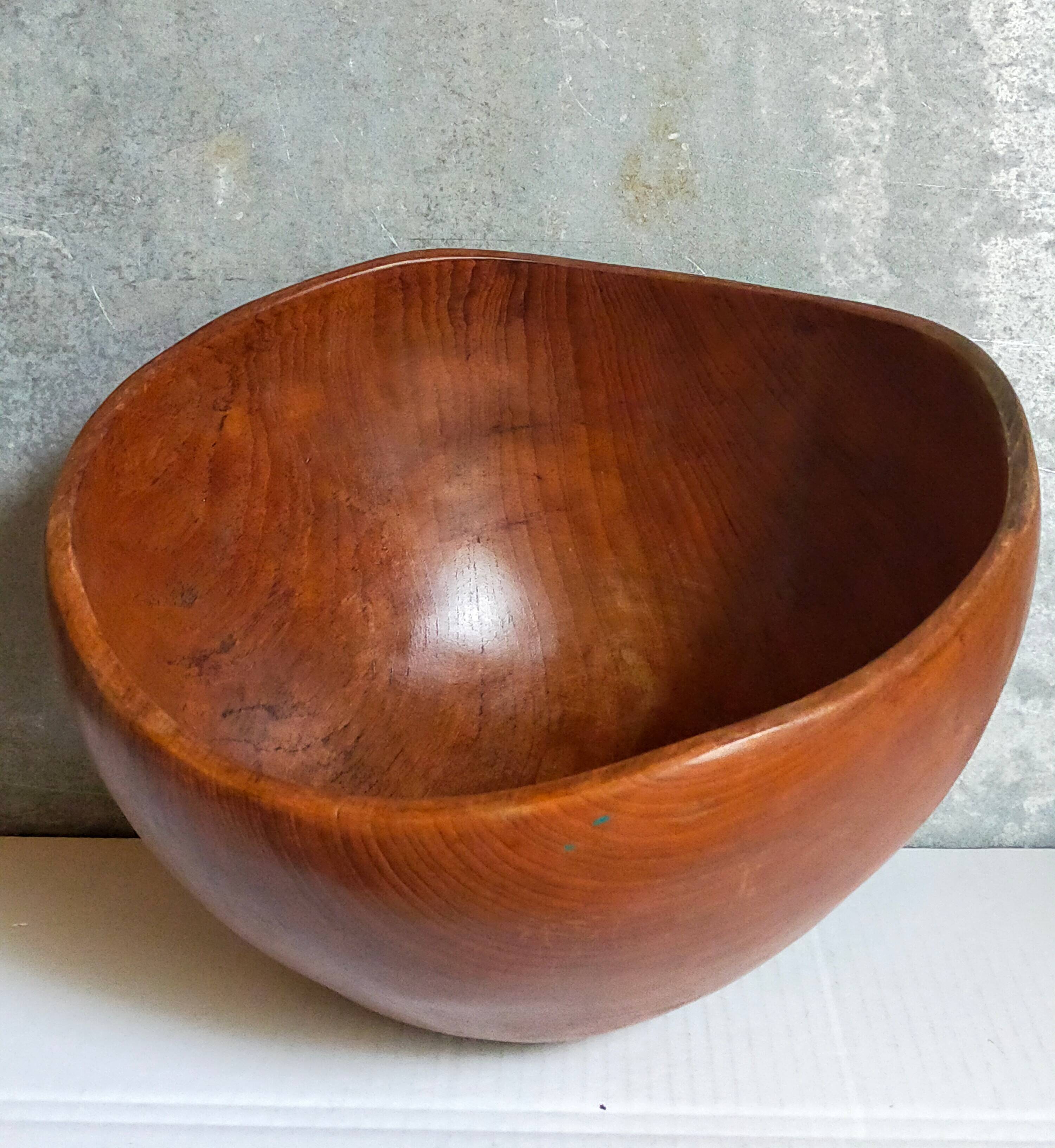 Solid wood cut bowl XXL freeform
