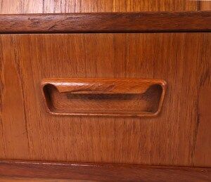 Vintage tall teak sideboard, 1960s