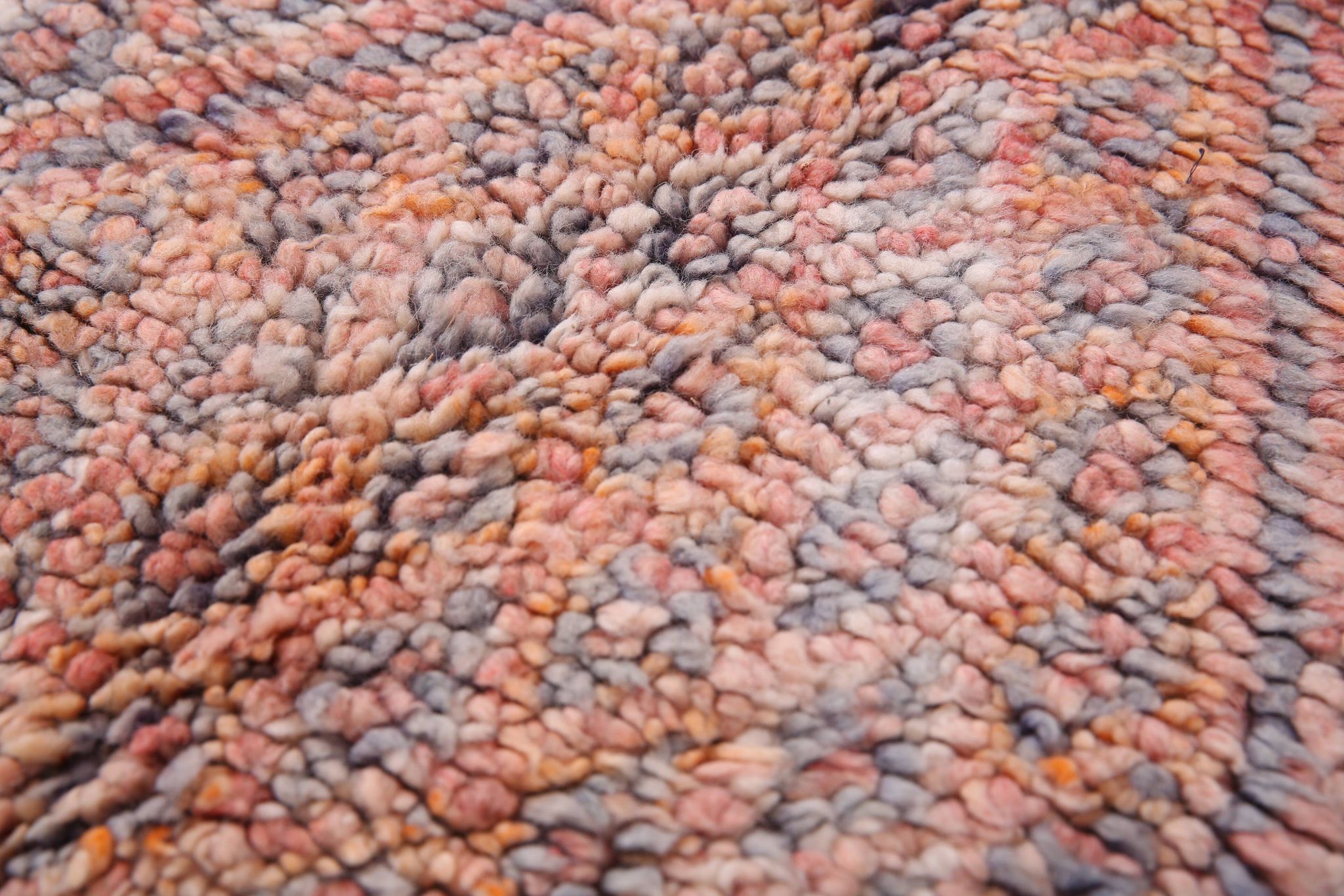 Pink Vintage Moroccan Rug 205 x 303 cm, Berber Wool Rug, Berber Boho Rug