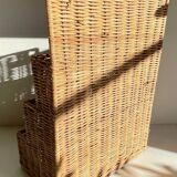 Vintage rattan storage basket
