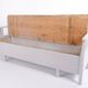 Swedish bench – grey painted – antique – painted pine – c. 1860s