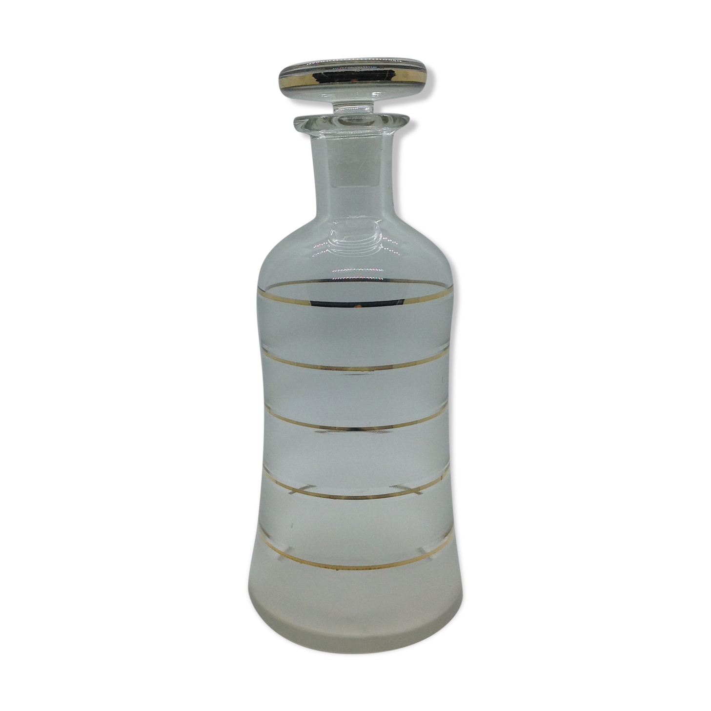 Glass and gold liqueur carafe