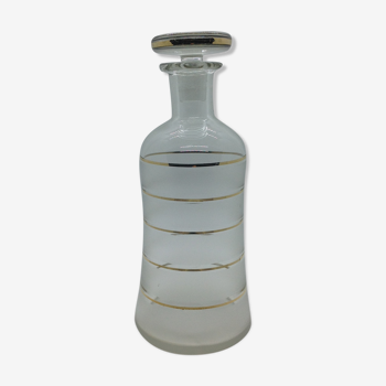 Glass and gold liqueur carafe