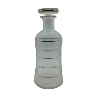 Glass and gold liqueur carafe