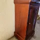 Louis Philippe XIX mahogany veneer and marble bedside table