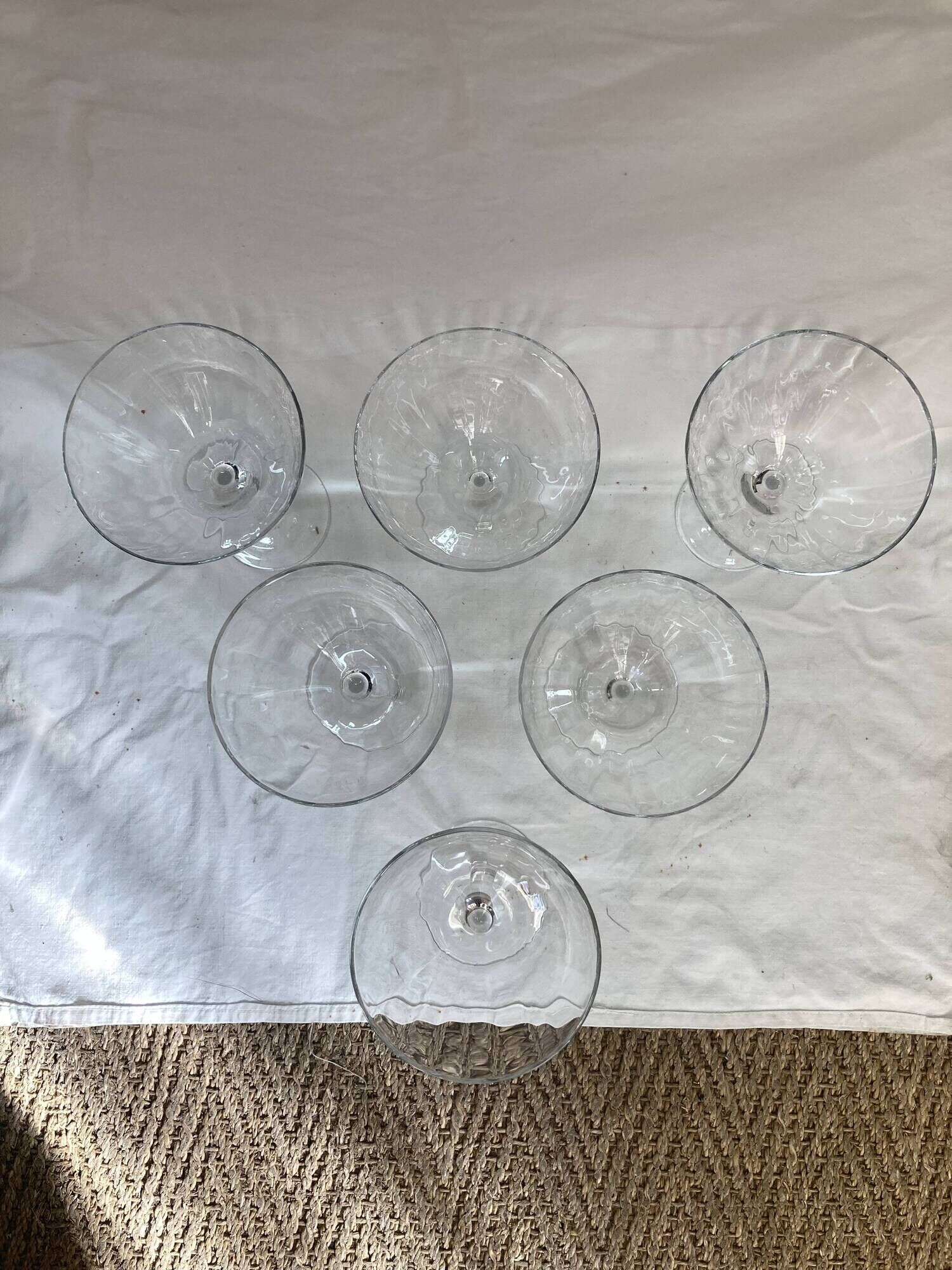 6 glasses of champagne "swimming pool" in crystal