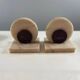Pair of art deco pink marble bookends