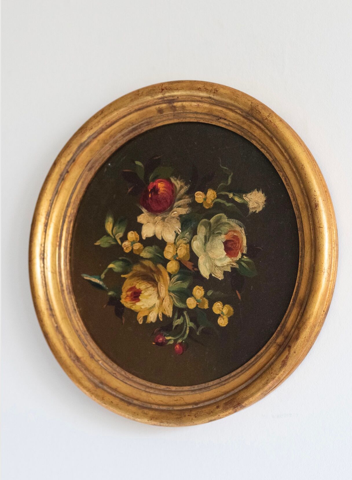 Lot de 3 tableaux bouquet de fleurs