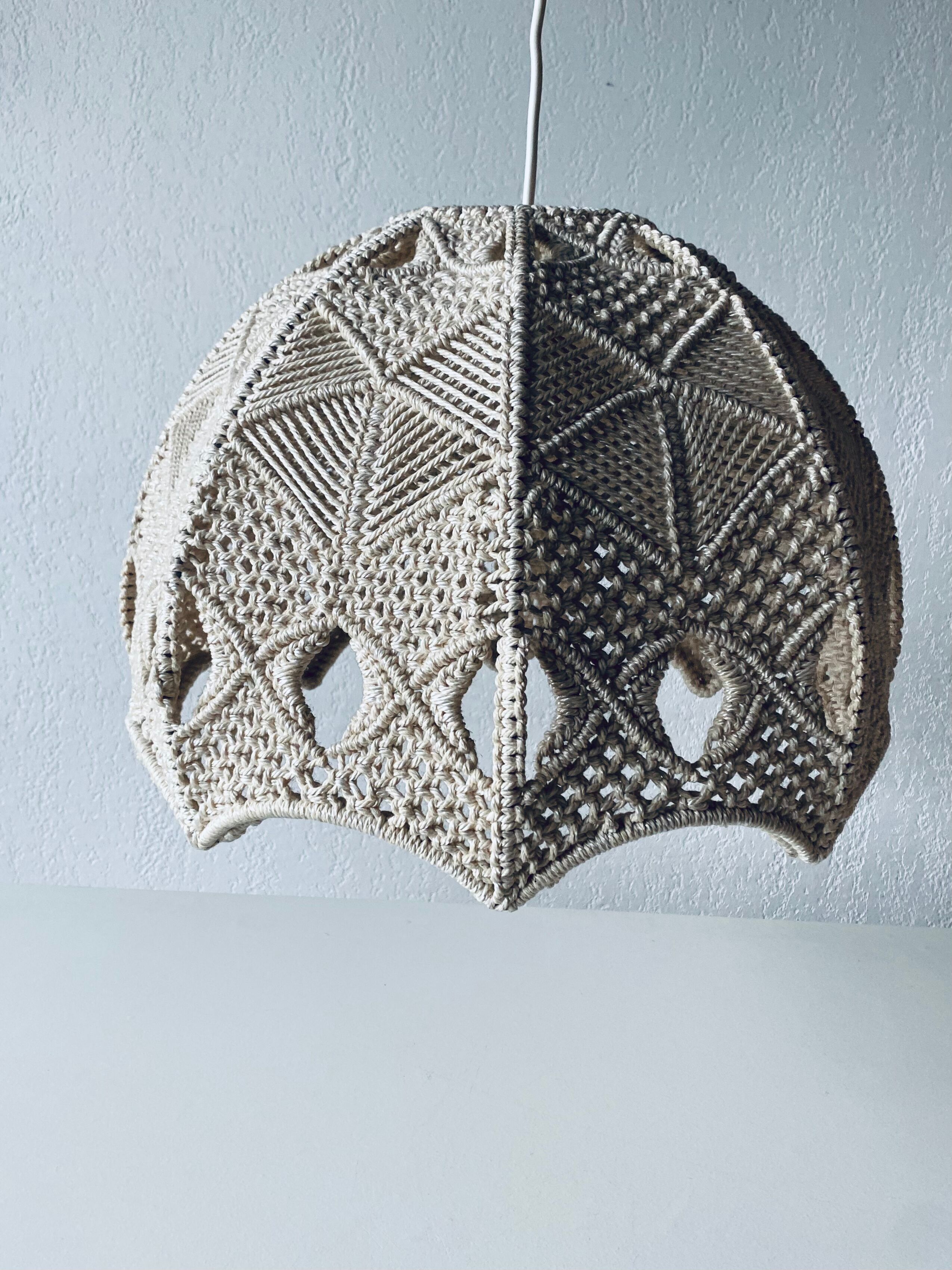 Bohemian macramé pendant light