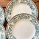 Set of 6 antique Longwy "Talma" flat plates in ironstone - 20th century