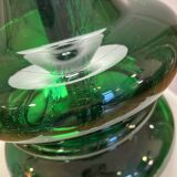 Vintage Doria lamp in green opaline glass with internal lighting by Doria Leuchten, 1970s.