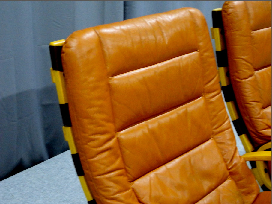 Pair of armchairs leather 1970