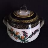 Henriot Quimper - Large pot with lid, broom and heather decoration