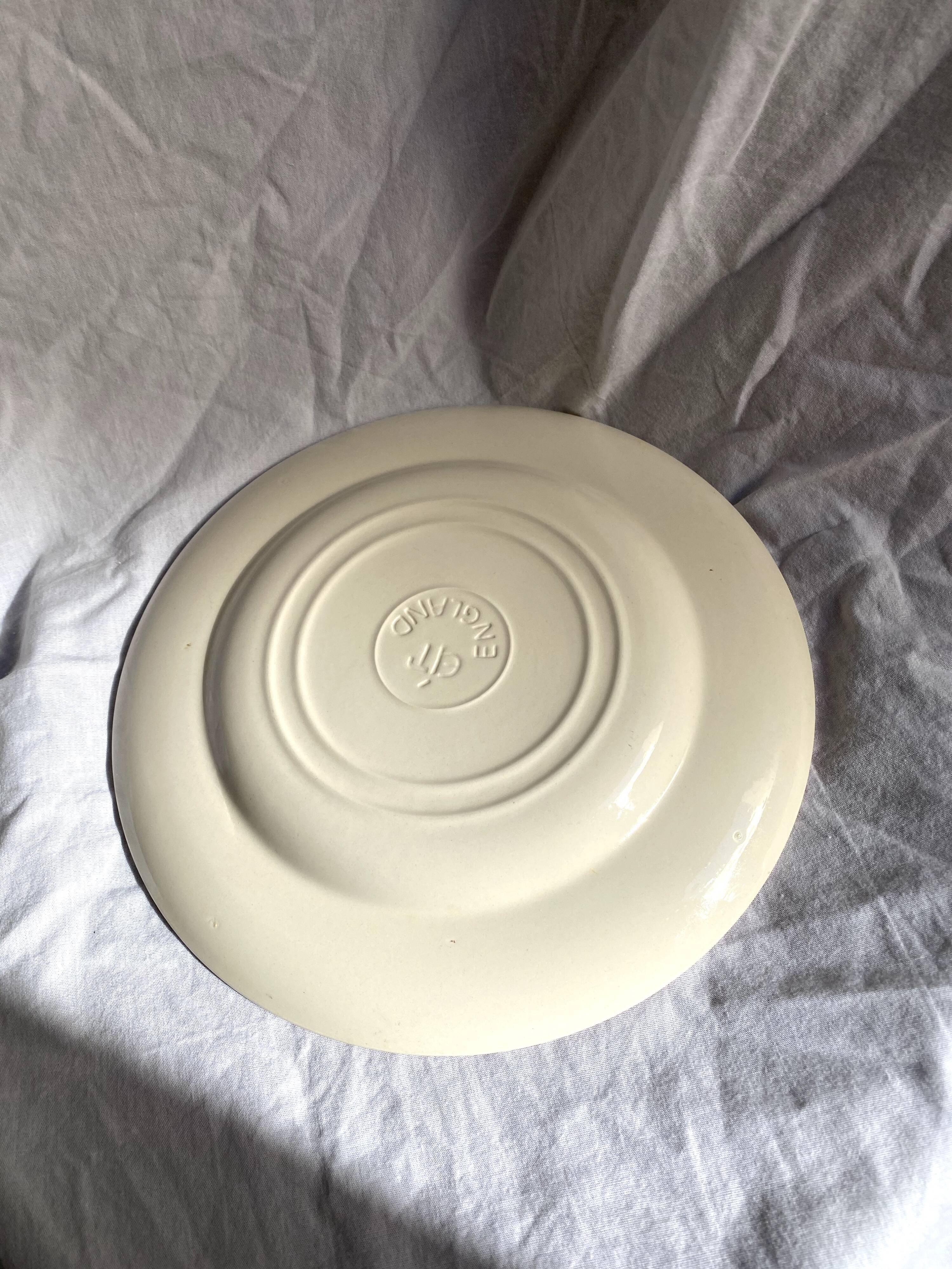 Red and white Ullswater Plate