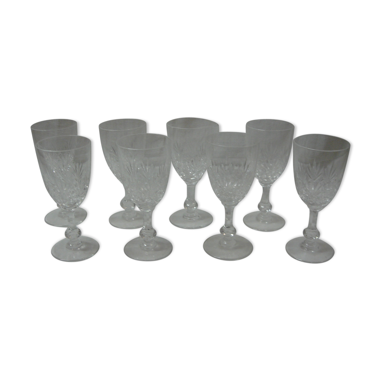 Set of 8 St Louis crystal glasses, Massenet model 1895-1930
