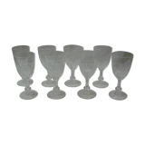 Set of 8 St Louis crystal glasses, Massenet model 1895-1930