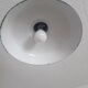 Industrial suspension - Enamelled sheet Dark grey and white - Ø 35 cm -1950