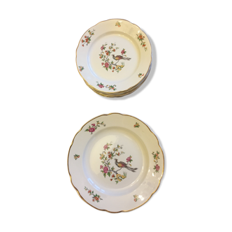 10 plates and 3 vintage dishes Digoin Sarreguemines Condé model