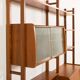 Scandinavian free standing teak wall unit, Norway 1960s.
