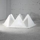 Fiberglass circa 1970. 6 tetrahedron-shaped elements. France.