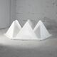 Fiberglass circa 1970. 6 tetrahedron-shaped elements. France.