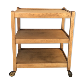 1950s wheeled oak dessert