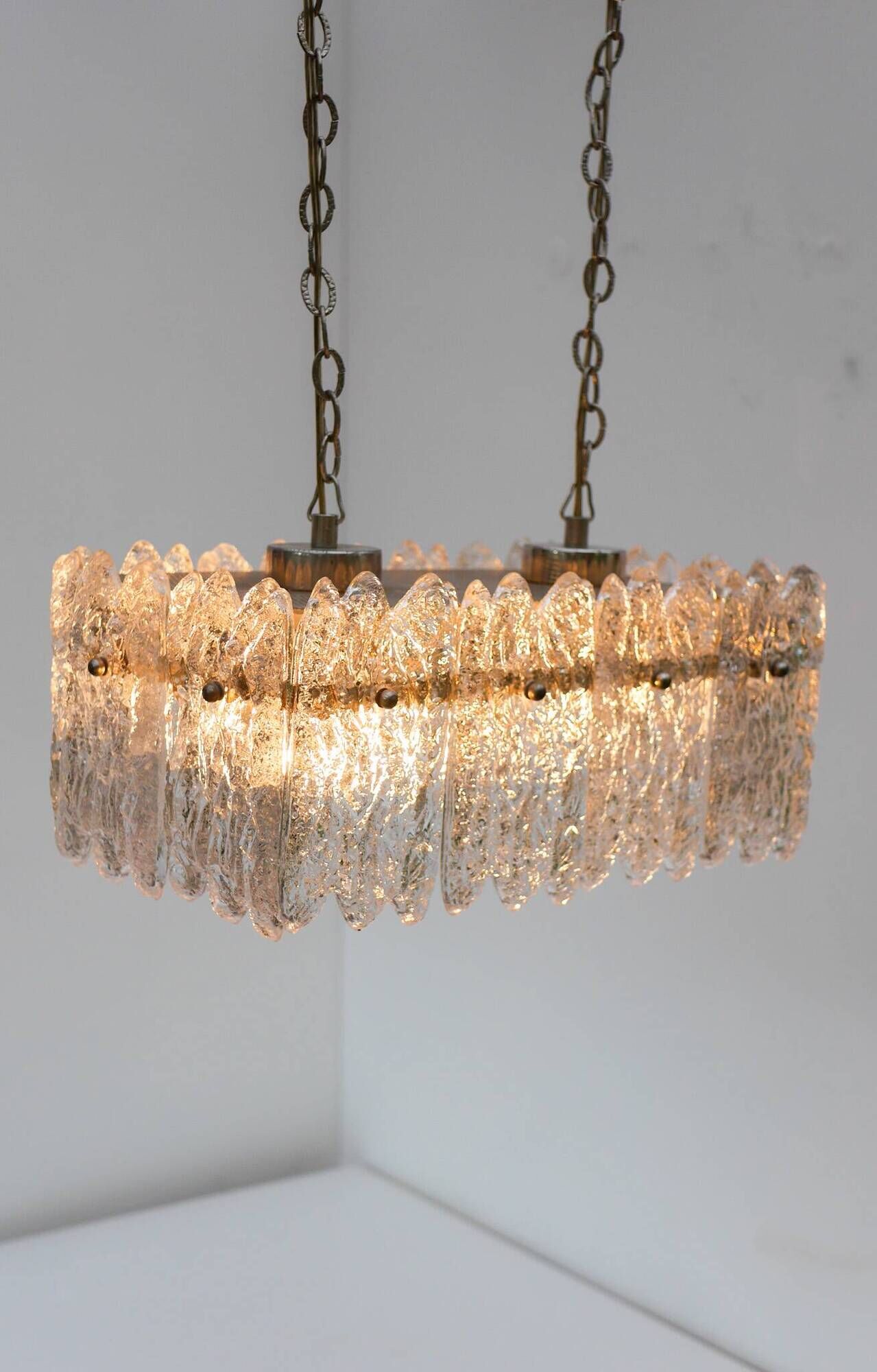 Lustre en cristal "Carl Fagerlund" d'Orrefors, Suède