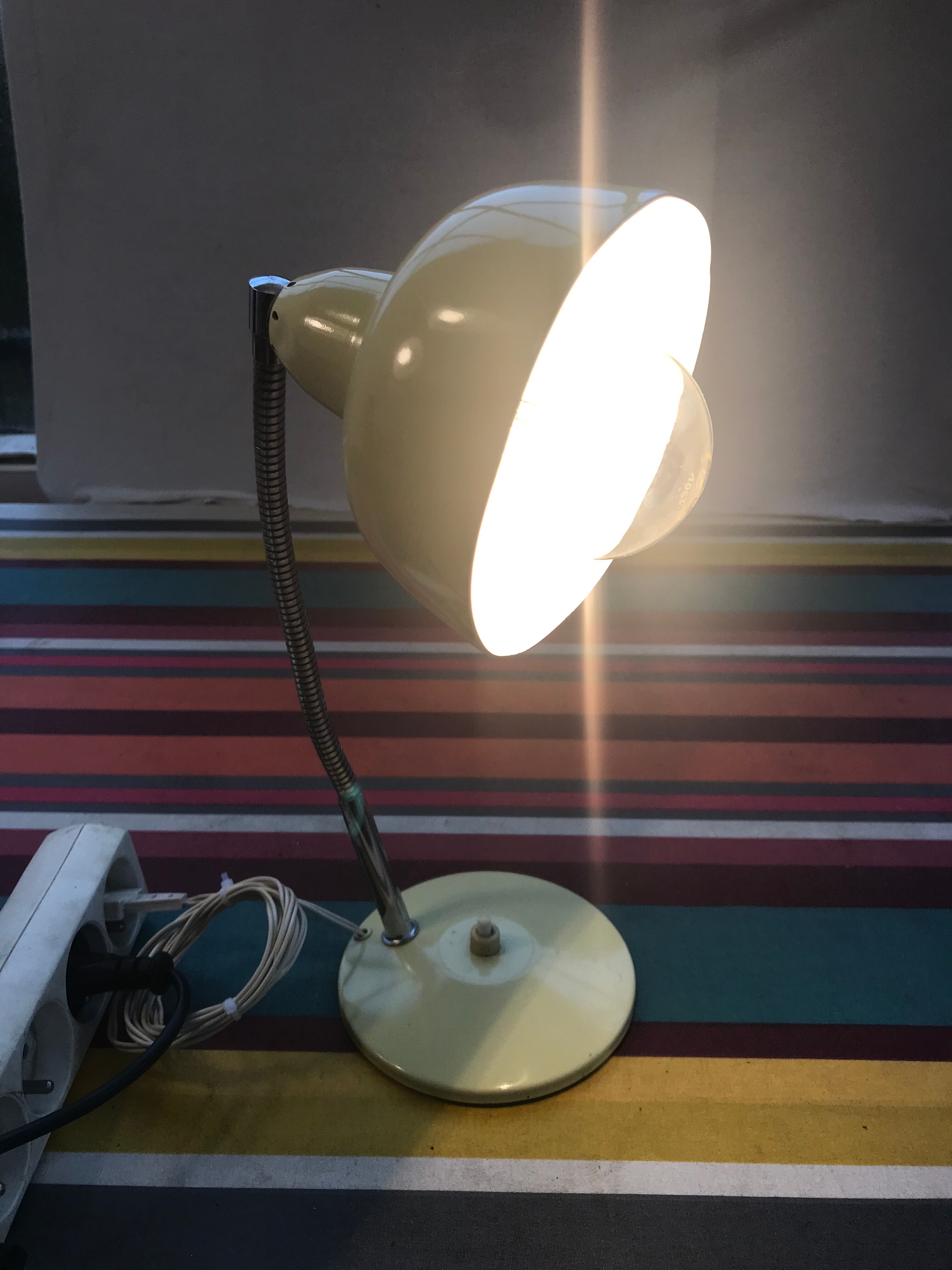 Aluminor metal metal flexible arms desk lamp - globe alu 70 vintage